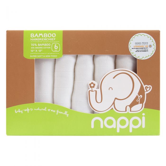 NAPPI BAMBOO FIBER MILK TOWEL - ชุดผ้าเช็ดตัว 6 ชิ้น