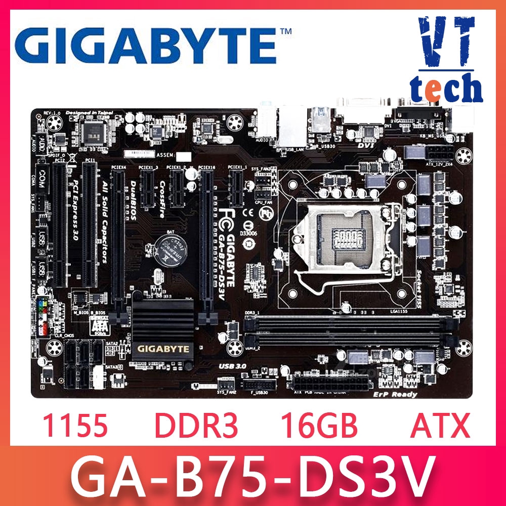 Gigabyte Ga B75m D3v Desktop Motherboard B75m D3m B75m D2p B75m Hd3 B75 Ds3v Ga B75m D2v Shopee Thailand