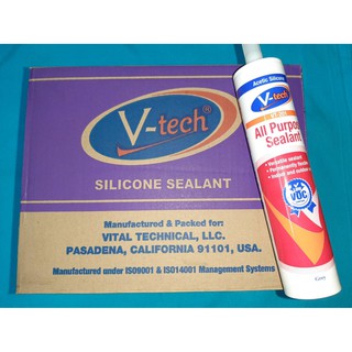 ซิลิโคนสีเทาอย่างดี  V-TCEH  VT-201 จำนวน 1 กล่อง (24 หลอด) (GL139) ใช้ได้กับกระเบื้อง เซรามิค ตู้ปลา กระจก อลูมิเนียม