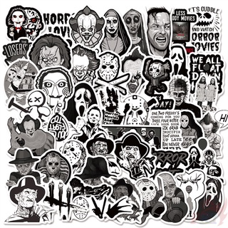 ❉ Classical Scary Horror Movie Series 03 Mixed Graffiti สติ๊กเกอร์ ❉ 50Pcs/Set Jason Freddy Saw Stephen King DIY Luggage Laptop Skateboard Doodle Decals สติ๊กเกอร์