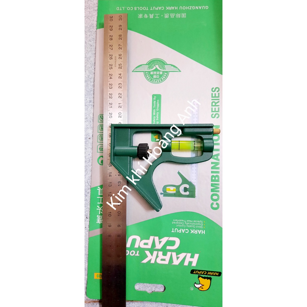 ไม้บรรทัดมุมขวาอเนกประสงค์ Kapusi Capcut ไม้บรรทัดสี่เหลี่ยมปรับระดับได้ nivo 30 ซม