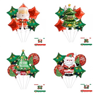 เซ็ทลูกโป่งคริสมาสต์ 5 ชิ้น ชุดสุดคุ้ม งานแพคเกจ พร้อมส่งจากไทย ส่งด่วน🎄🎅🏻