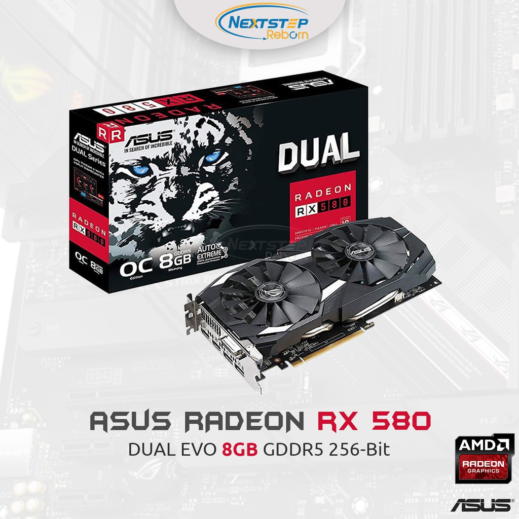 Asus Dual Radeon RX 580 OC 8GB Series Radeon สินค้าใหม่ มือ1