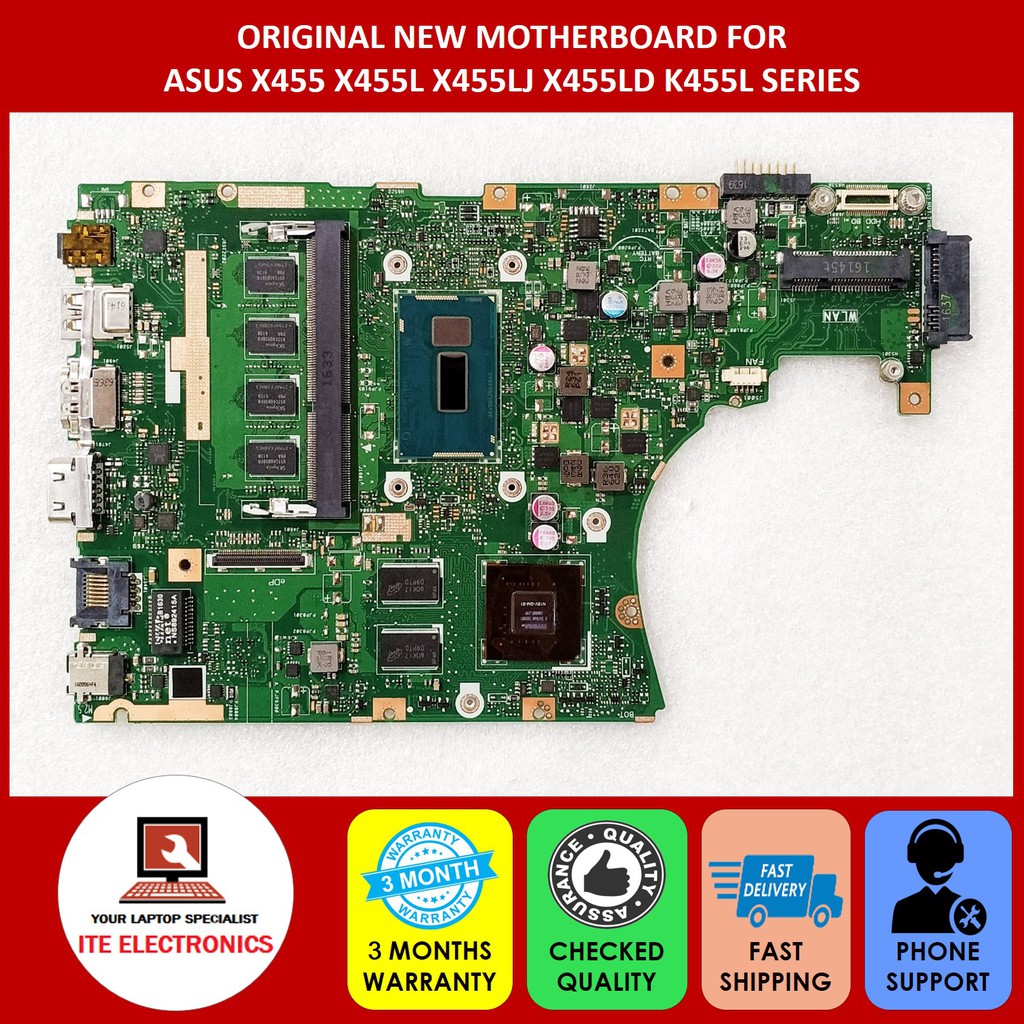 ใหม่ ASUS X455 X455L X455LJ K455L SERIES INTEL i5-5200U NVIDIA GT920M MOTHERBOARD