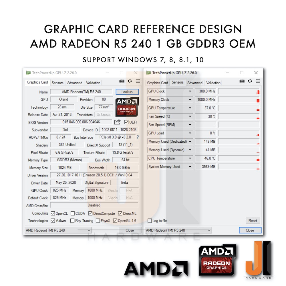 AMD Radeon R5 240 1GB 64-Bit GDDR3 OEM (มือสอง) - jihardware - ThaiPick