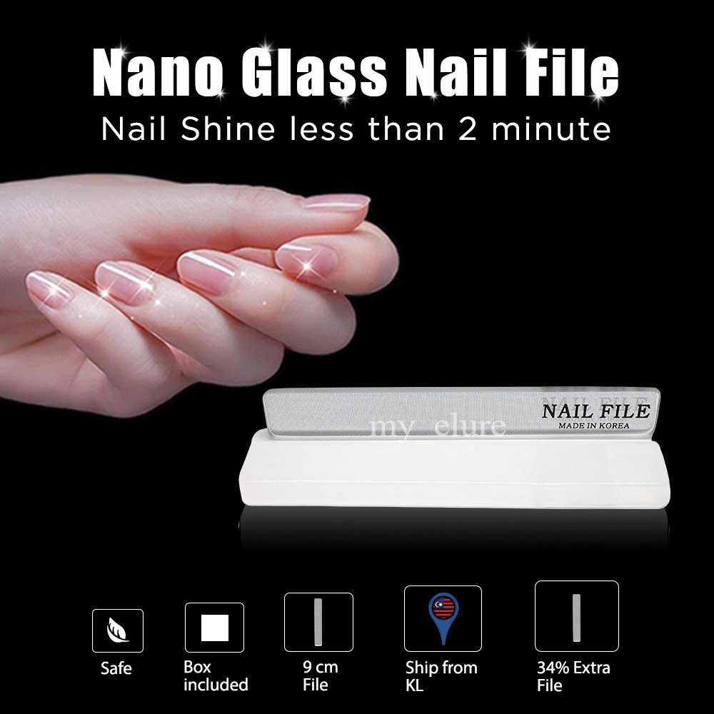 READY STOCK M'SIA ] Glass Nail File Nail Shiner Nail Buffer Pengilat Kuku  Kaca Nail Art Polish Polisher Tools | Shopee Thailand