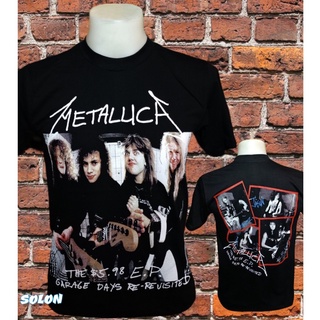 เสื้อวง Metallica แขนสั้น ไม่มีตะเข็บข้าง คอฟิต ป้ายUSA เสื้อวง เสื้อผู้ชาย เสื้อทัวร์ วงร็อคคต่างประเทศ