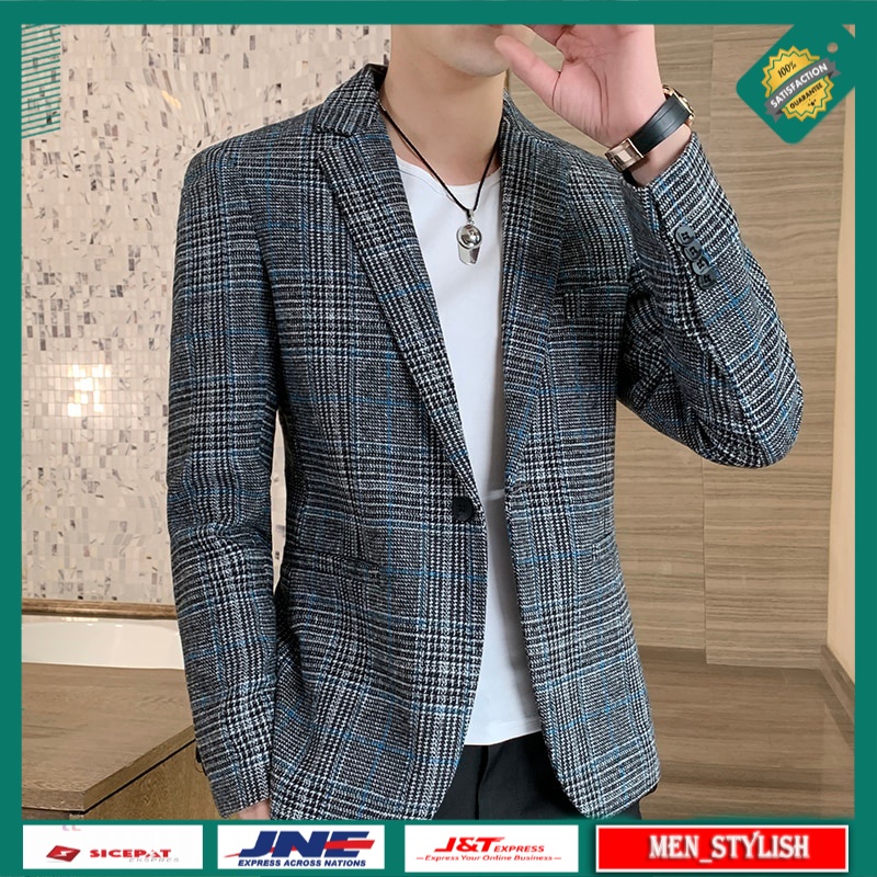 ผู้ชาย Casual Premium Blazer ใหม่ผู้ชาย & 39; s Blazer คุณภาพสูงธุรกิจชุดจัดเลี้ยง Top Casual Vintag