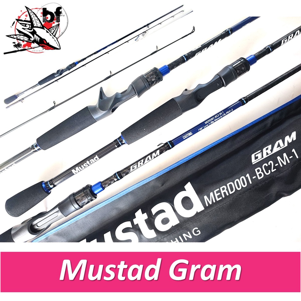 คันเบ็ด Mustad Gram คันเบท มัสตาด คัน 2 ท่อน คันเหยื่อปลอม กราไฟท์