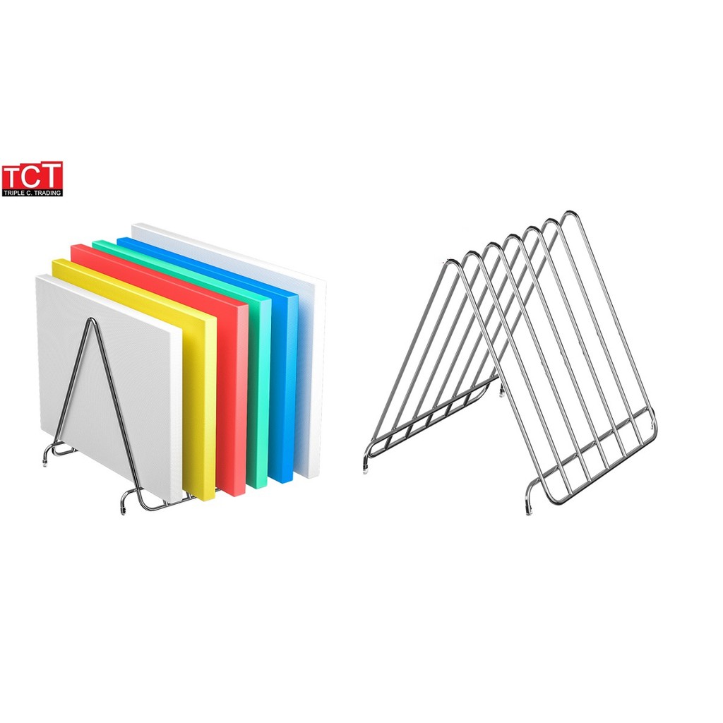 ที่วางเขียง ชั้นวางเขียงสเตนเลส 6 ช่อง  อย่างดี ขนาด 27x33x26.5 ซม. Cutting Board Wire Racks