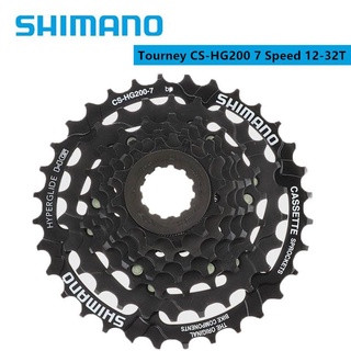 Shimano Shimano CS HG200 ตลับเทปคาสเซ็ต 7 ความเร็ว HYPERGLIDE สีดํา MTB เฟืองเฟือง 7 สปีด HG200-7