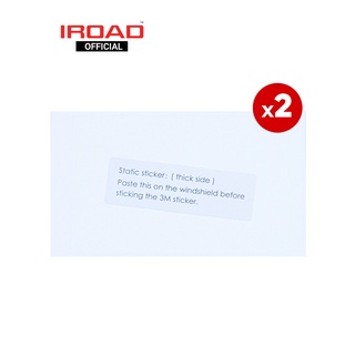 [2 แผ่น] IROAD STATIC STICKER แผ่นฟิล์มใสสูญญากาศรองติดกระจกรถ ก่อนติดตั้งกล้องติดรถ แผ่นใสหนา ลอกออกง่าย ไม่ทิ้งคราบกาว