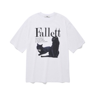 เสื้อยืดผ้าฝ้าย (พร้อมส่ง) แท้💯 Fallett — เสื้อน้องแมวดำ