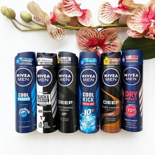 150 ml. ผลิต 01/22 Nivea Men Spray นีเวีย เมน สเปรย์ลดเหงื่อ และระงับกลิ่นกาย ของผู้ชาย