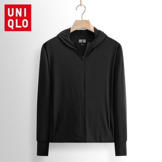 Uniqlo เสื้อแจ็กเก็ต กันลม มีซิป คุณภาพสูง แฟชั่น สําหรับผู้ชาย นักเรียน เดินป่า Upf 50+
