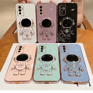 เคส Vivo V2022 V2023 V2024 V2025 1938 1935 1933 1915 1814 1815 1820 1811 1816 1817 1907 1920 1919 พร้อมตัวยึด นักบินอวกาศ แบบพับได้ ซิลิโคน เคสโทรศัพท์ นิ่ม