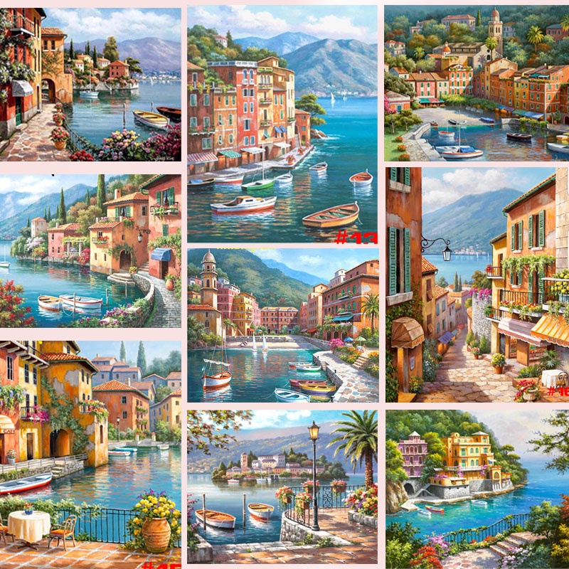 ระบายสีตามตัวเลข DiY มีเฟรมไม้ให้ 18 พร้อมส่ง DIY ภาพชุด รูปวาด ของขวัญ ภาพวาดระบายสี ภาพระบายสีตามตัวเลข ตกแต่งผนัง