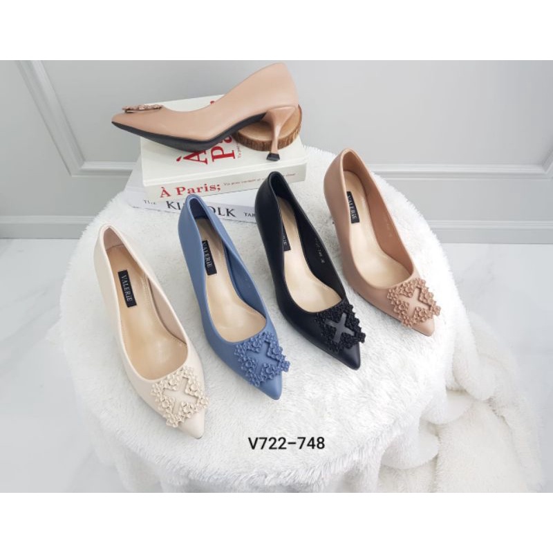 รองเท้าส้นสูง Valerie 7cm วัสดุ Dove ไซส์ 35-40 V722-748