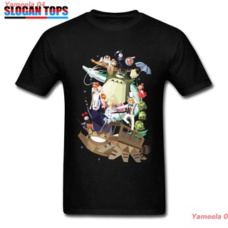 ผ้าฝ้ายคอกลมYameela 04 New ใหม่เสื้อยืดแขนสั้นผ้าฝ้าย 100% พิมพ์ลาย Totoro Faceless Japan Anime สําหรับผู้ชาย discountfr