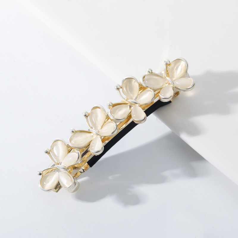 สง่างามโบว์กิ๊บคุณภาพสูงมุกฤดูใบไม้ผลิคลิปคลิปด้านบนหวานแสงหรูหราเรียบกิ๊บหมวกด้านหลังศีรษะ - รูปที่ 3