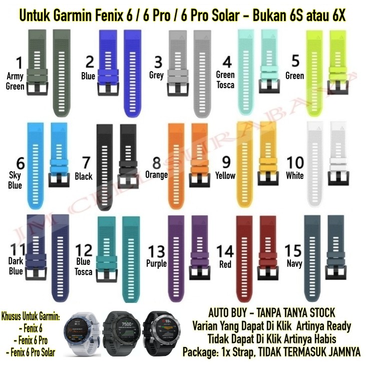 MF5 Strap Garmin Fenix 6 / Pro / Solar - สายนาฬิกายาง Quick Fit