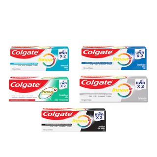 ( 150 กรัม X 2 หลอด )  Colgate  เเพคคู่  ยาสีฟันคอลเกต โททอล 150 กรัม * 2 หลอด  มีให้เลือก 5 เเบบ