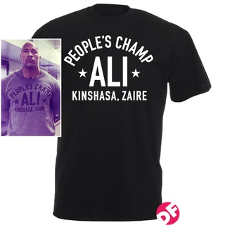 เสื้อยืดผ้าฝ้ายพิมพ์ลายแฟชั่น GILDAN เสื้อยืดแขนสั้น พิมพ์ลาย Champ Ali New Wwf The Rock Muhammad แฟชั่นสําหรับผู้ชาย