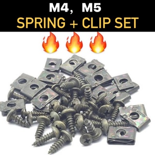 [ 1 ชุด ] คลิปสปริง M4 M5 + สกรู (ST) // M4 M5 ฝาครอบสกรูบอดี้ SKRU LC SRL NOUVO LC EGO EGOS