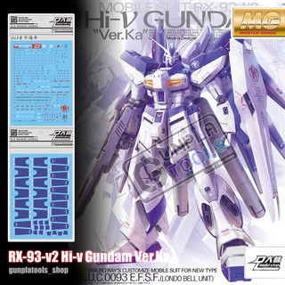 [ D.L Model ] Water decal UC14 ดีคอลน้ำสำหรับ RX-93-ν2 Hi-ν Gundam Ver.Ka / Hi V (MG)