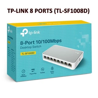SWITCH HUB (สวิตซ์ฮับ) TP-LINK 8 PORTS (TL-SF1008D) FAST PORT 10/100 Mbps รับประกัน LT