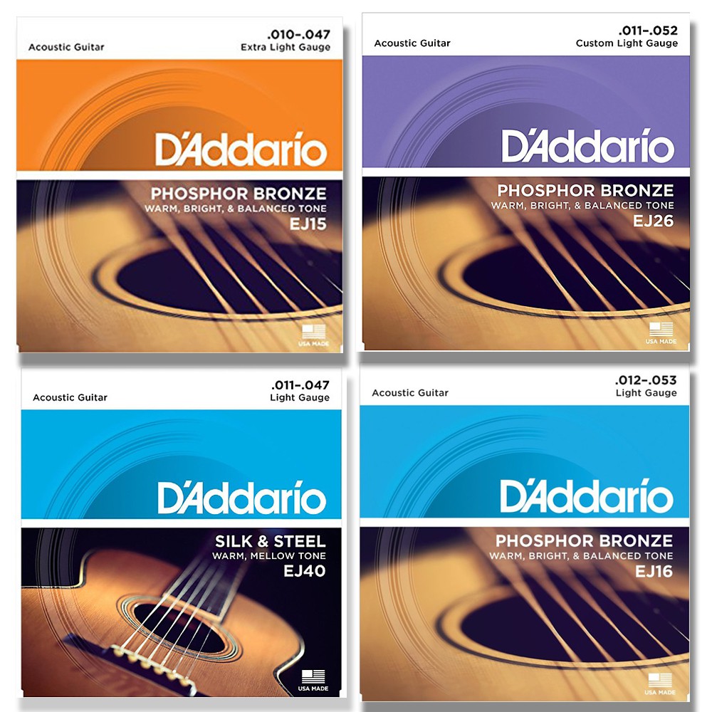 แท้💯% D'addario EJ สายกีตาร์โปร่ง EJ15,EJ16,EJ26,EJ40