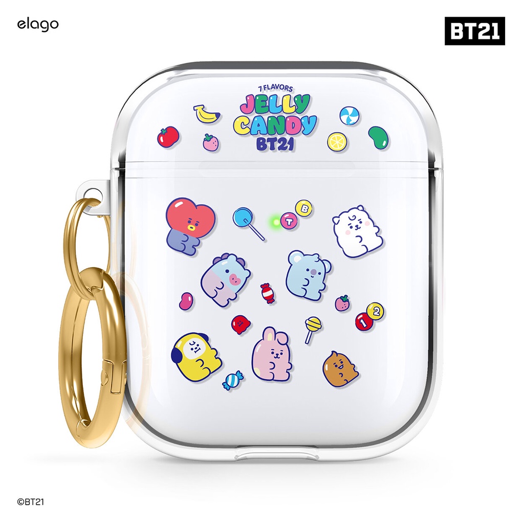 elago AirPods BT21 Clear Case (Gen1 & Gen2 Wired & Wireless) เคสใส ลิขสิทธิ์แท้ สินค้าพร้อมส่ง