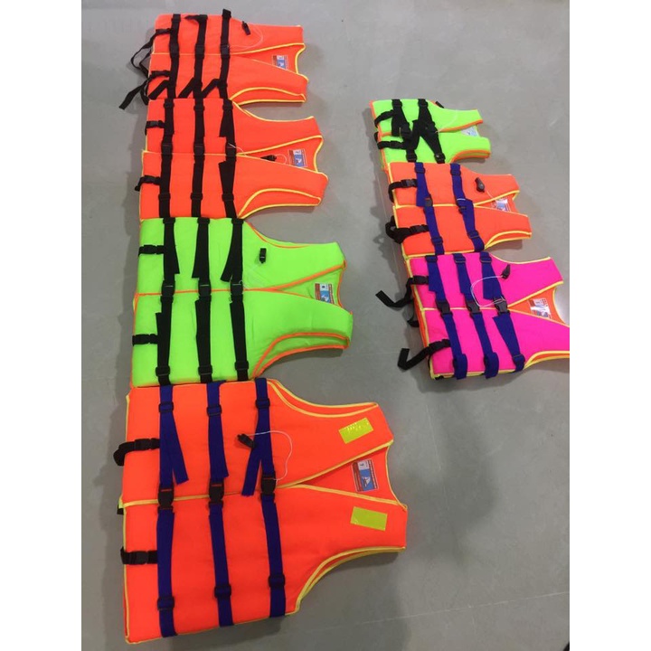 เสื้อชูชีพเด็ก และ ผู้ใหญ่ เบอร์ 1-7 มีนกหวีด ( สีชมพู ) โฟมหนาอย่างดี - รูปที่ 3