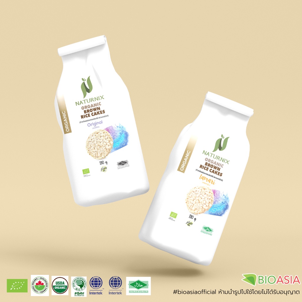 Bioasia - Biteme Organic Rice Cake แผ่นข้าวออร์แกนิก ไรซ์เค้ก เค้กข้าว (Bio Asia - Bite Me Rice Cake