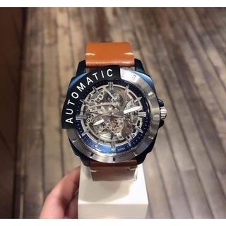 (สด-ผ่อน)🎗แท้100% Fossil Privateer Sport Mechanical Luggage Leather Watch