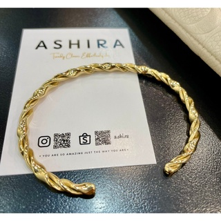 𝐴𝑆𝐻𝐼𝑅𝐴 (copper 18k gold plated) unisex bangle braid cuff bangle chianlink bangle กำไลแฟชั่น กำไลสีทอง กำไลน่ารัก