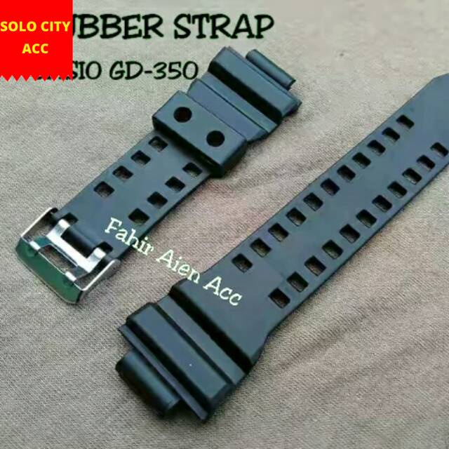 CASIO G-SHOCK GD-350 GD350 GD 350 WATCH STRAP GD-350 GD350 WATCH STRAP RUBBER