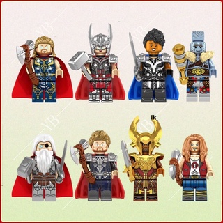 บล็อกตัวต่อของเล่น Marvel Avengers series Thor Odin Valkyrie ประกอบตัวเลขไม้ นาโนบล็อก เลโก้มาเวล