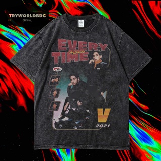 เสื้อยืดผ้าฝ้าย เสื้อยืด โอเวอร์ไซซ์ พิมพ์ลาย BTS EVERY SUCCES TIME VINTAGE TEE โอเวอร์ไซซ์ โอเวอร์ไซซ์