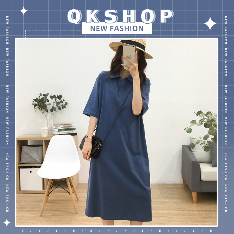 QKshop คือมันปังไม่ไหว ชุดเครสแต่งคอปก สวมใส่สบายมาก สีคือมีให้เลือกตั้ง 6 สีเลยน๊าแม่ เลือกกันจนตาแตกไปเลยจ้า