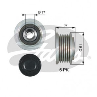 มู่เล่ย์ไดร์ชาร์จ CHEVROLET CAPTIVA C140 2.0 ดีเซล 2012- CRUZE 2.0 ดีเซล 2010- Z20D LNP 2.0 D TDCI Z22D LNQ 2.2 D GATES