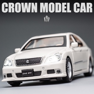 1:32 TOYOTA CROWN โมเดลรถยนต์ 12 ล้อแม็ก พร้อมเสียง และไฟ