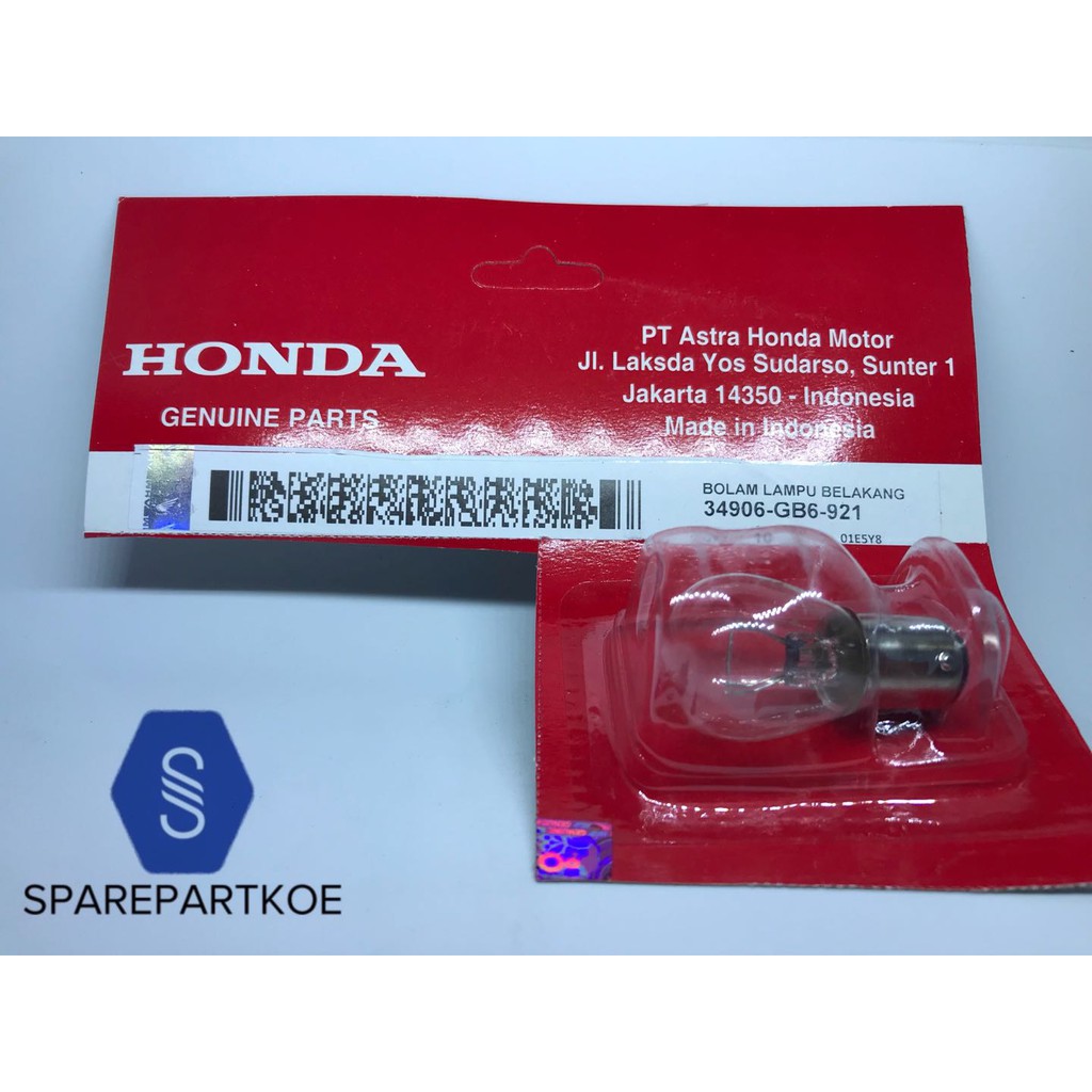 HONDA REAR หลอดไฟ STOP โคมไฟ STOP หลอดไฟ AHM GB6 12V 25W 34906-GB6-921