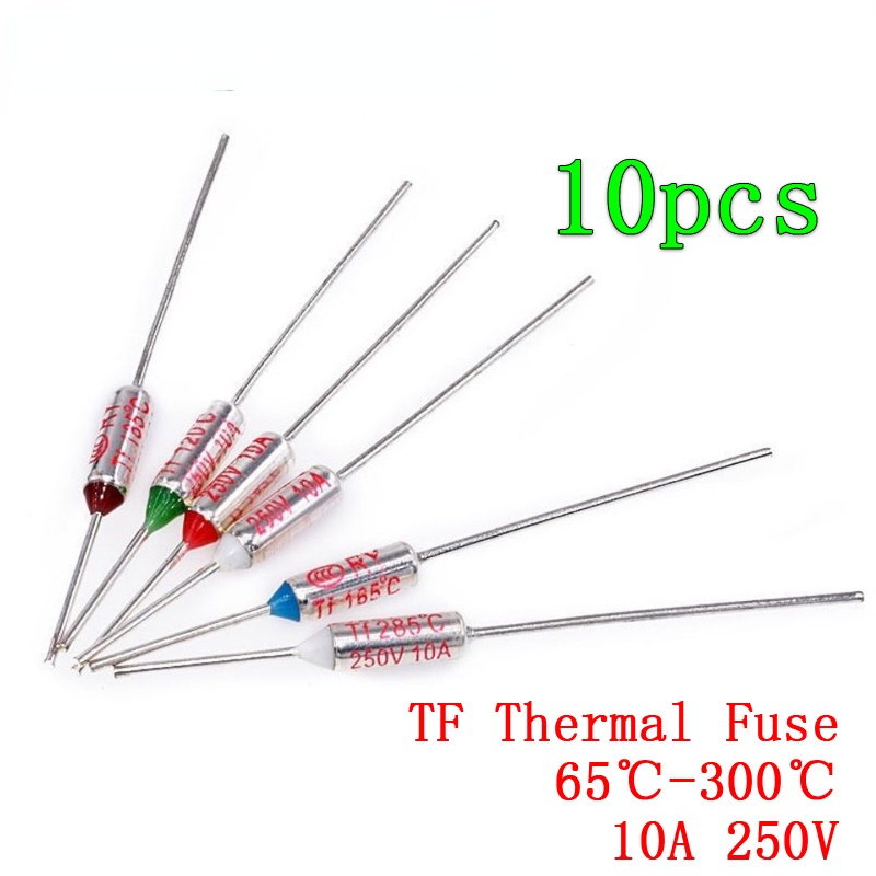 5 TF ความร้อนฟิวส์ RY 10A 250V ความร้อน 65C 73C 75C 85C 100C 110C 120C 130C 152C 165C 172C 185C 192C 200C 216C 240C 280C 30C