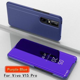 เคส Vivo V17 Pro V15 Pro V11 Pro V11i V9 หน้าต่างโปร่งใส พลิกเคสโทรศัพท์