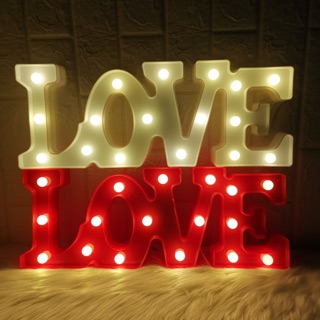 โคมไฟ LED สำหรับตกแต่งบ้าน（LOVE）