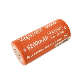 Vapcell G62 IFR32700 3.2V 6200mAh 19.8wh 30A ของแท้( 1 ก้อน )