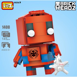 ตัวต่อ Loz Mini Brick Headz ชุด Super Hero Spider Man จำนวนตัวต่อ 145  ชิ้น