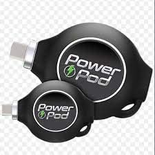 Power Pod อุปกรณ์ที่ชาร์จโทรศัพท์มือถือไร้สาย Android Type C Fast Charger พวงกุญแจ 800 Mah