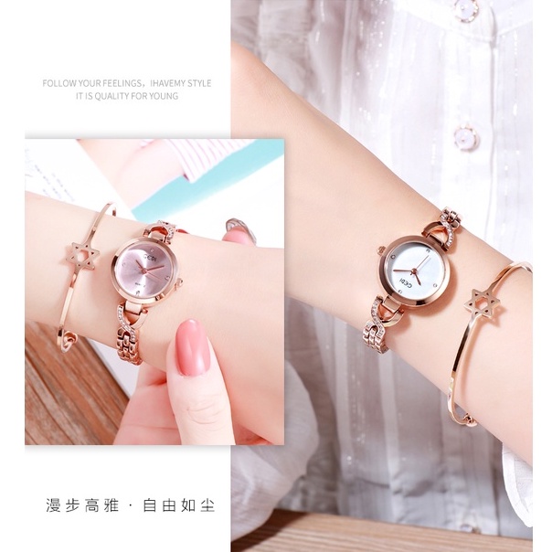 GEDI 1242 นาฬิกาสร้อยข้อมือ ของแท้ 100% นาฬิกาแฟชั่น นาฬิกาข้อมือผู้หญิง